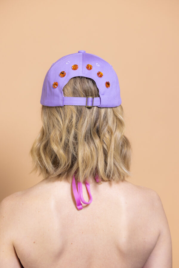 CASQUETTE MAUVE BIJOUX